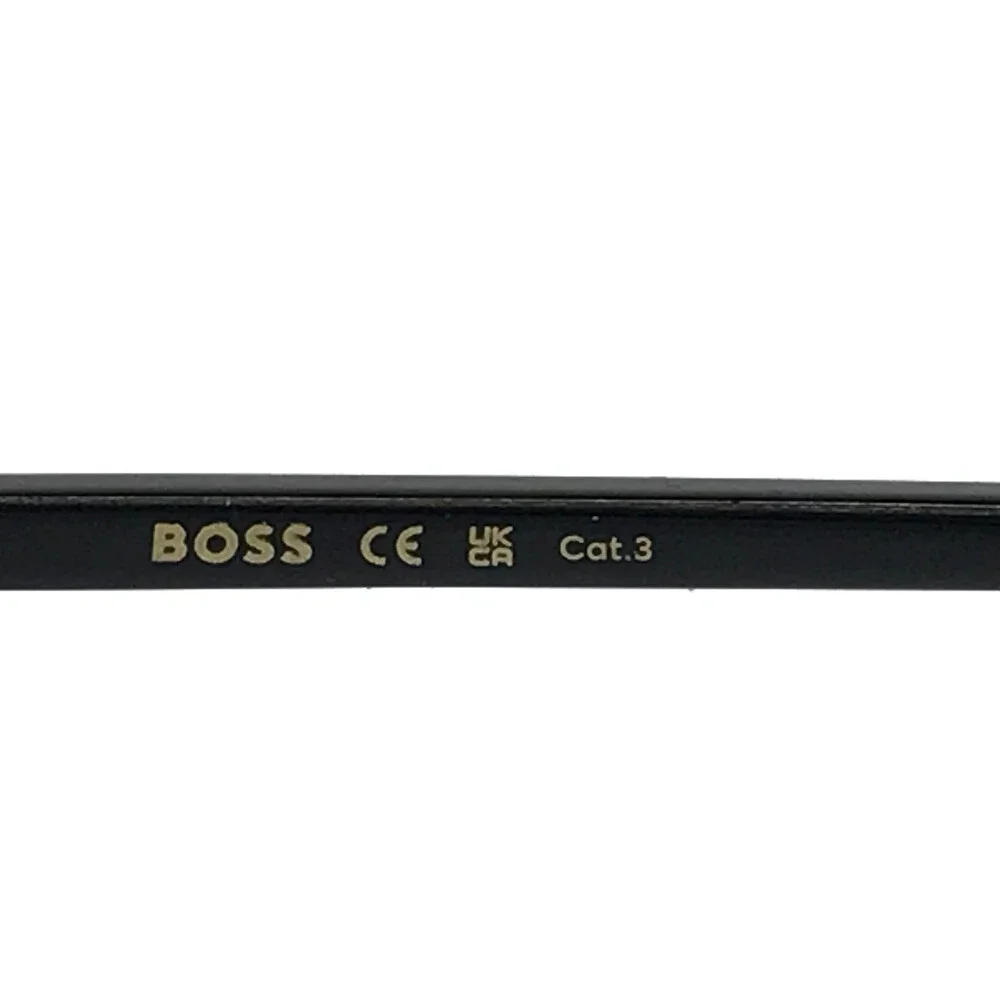 Hugo Boss Sunglasses 1743/S PHL2K Shiny Gold Aviator Frames w/ Dark Gray Lenses